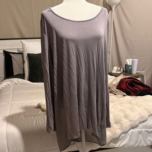 Women's Long Sleeve Gray Blouse